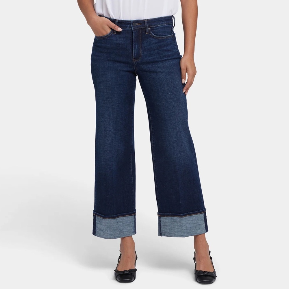 NYDJ Dark Blue Wide Leg Jeans